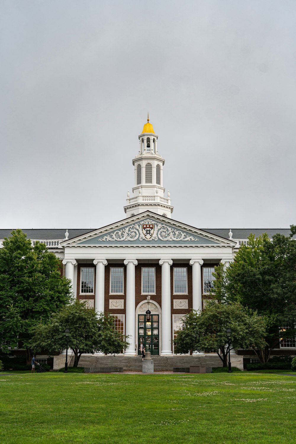 a large building with a clock tower on top of it