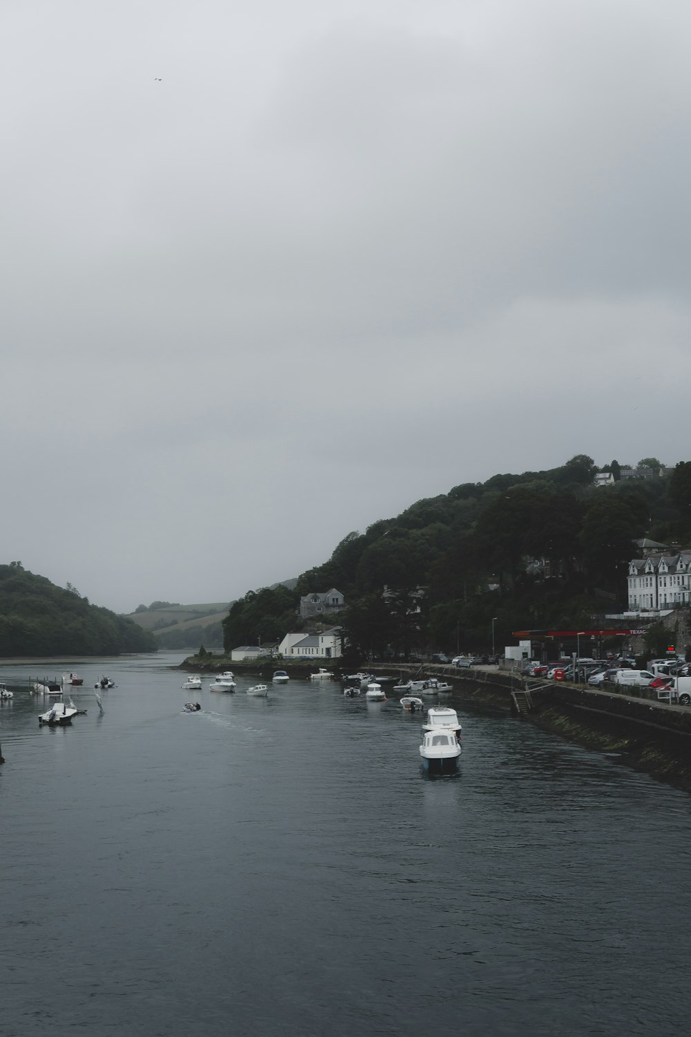 a body of water filled with lots of boats