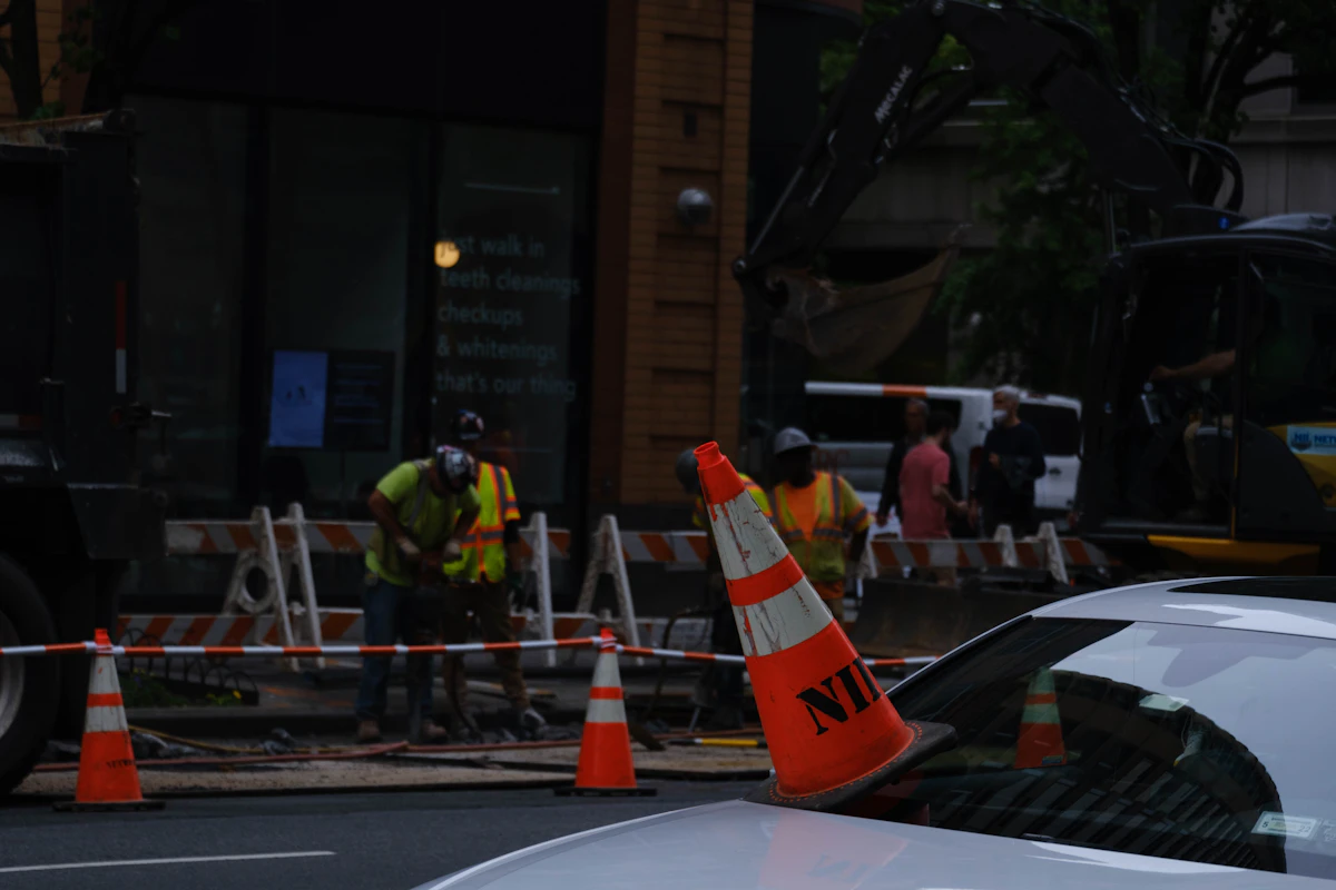 Construction crew on a New York job site