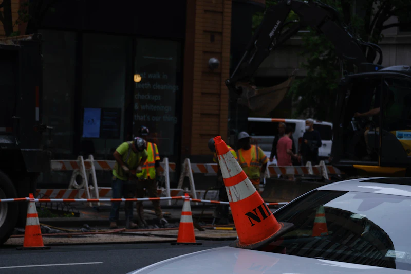 Construction crew on a New York job site