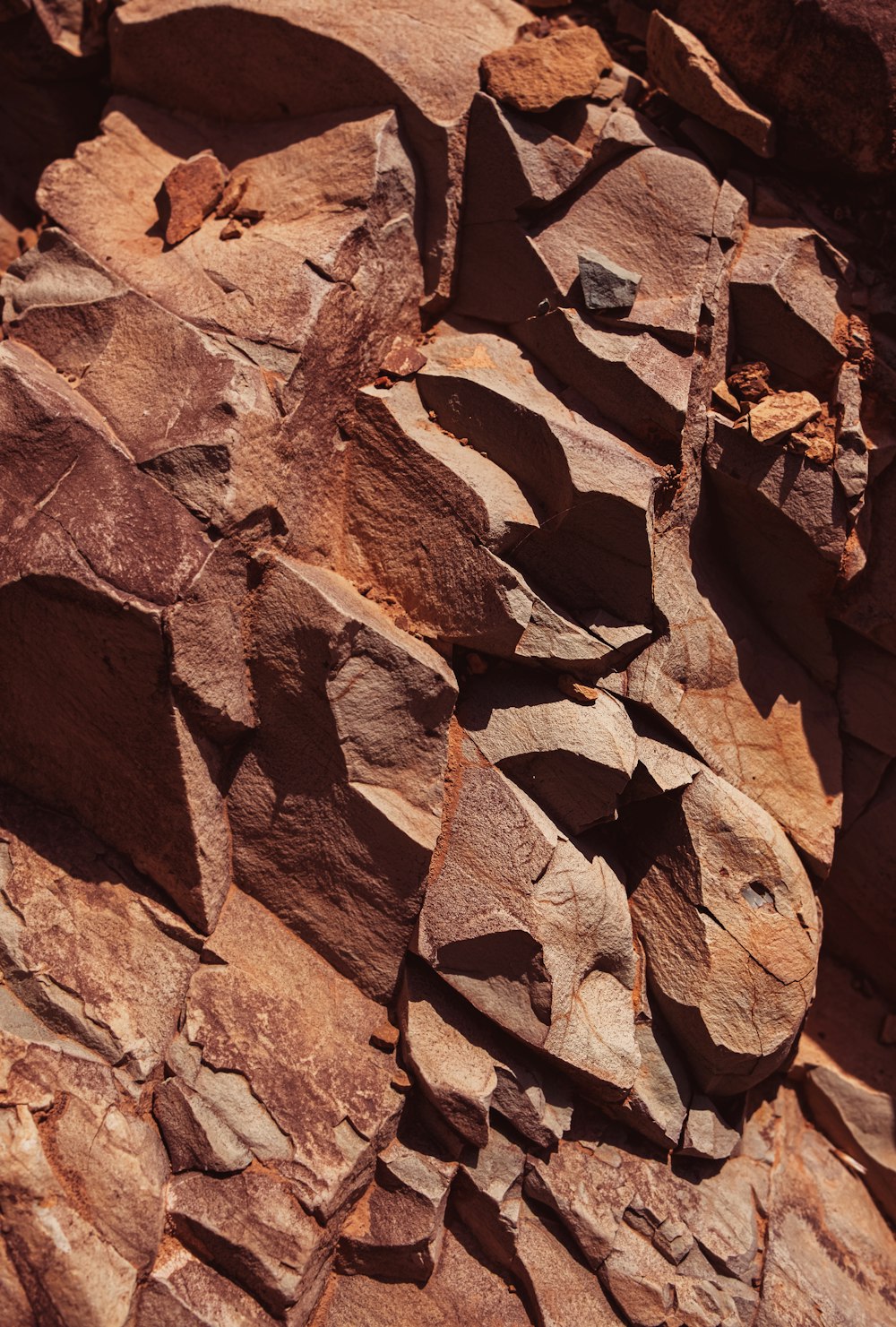 a bird is perched on a rock formation