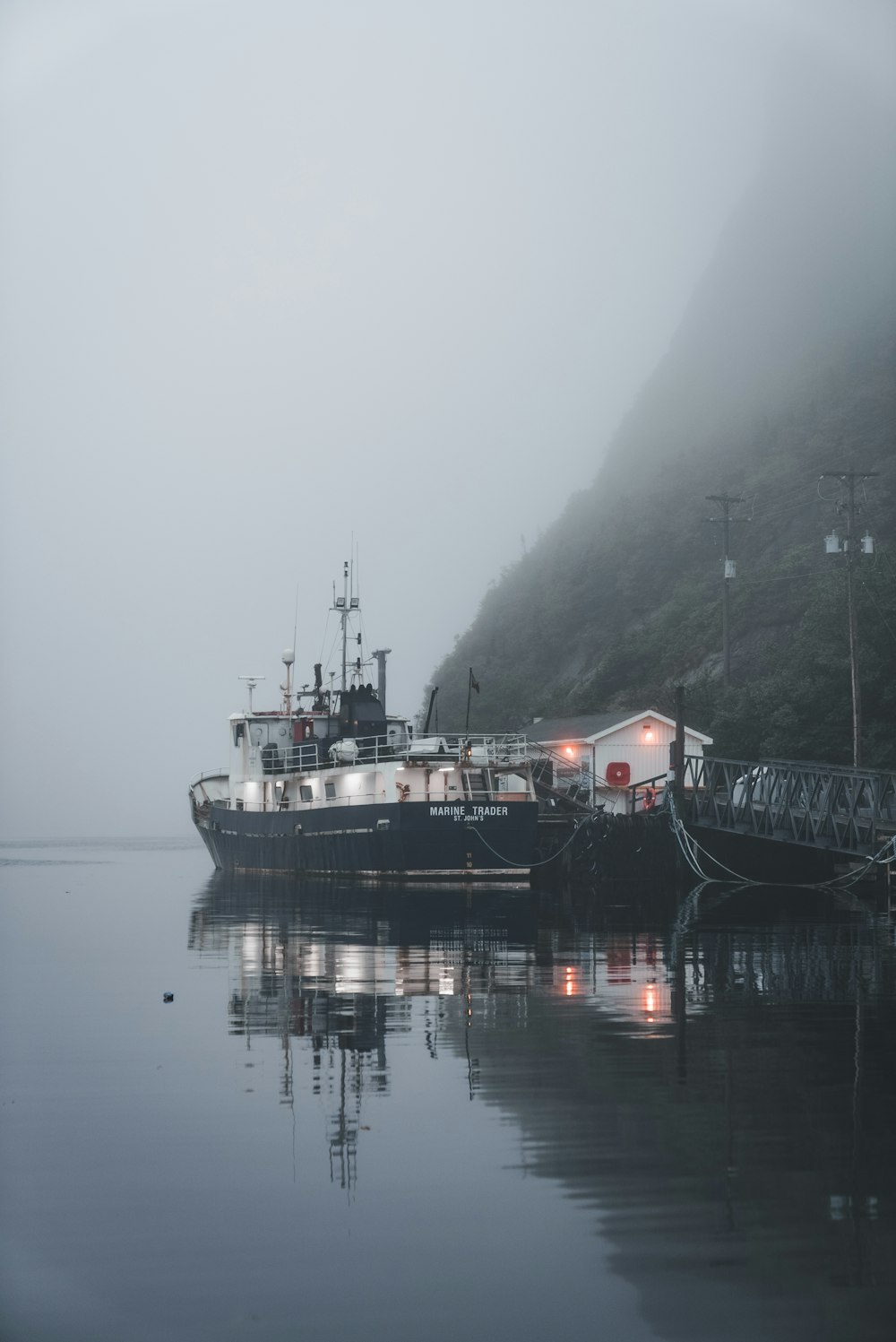 a boat that is sitting in the water