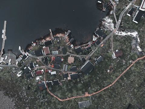 Interactive village map embedded in a website showing key landmarks and routes.