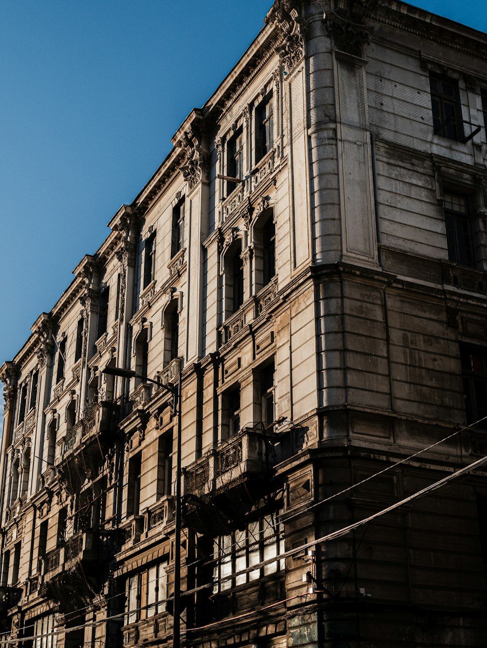 a very tall building with lots of windows