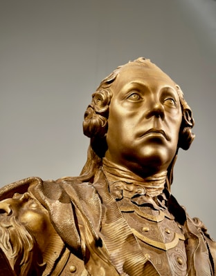 A close-up of a high-quality print of a famous American historical figure on a poster, highlighting fine details.