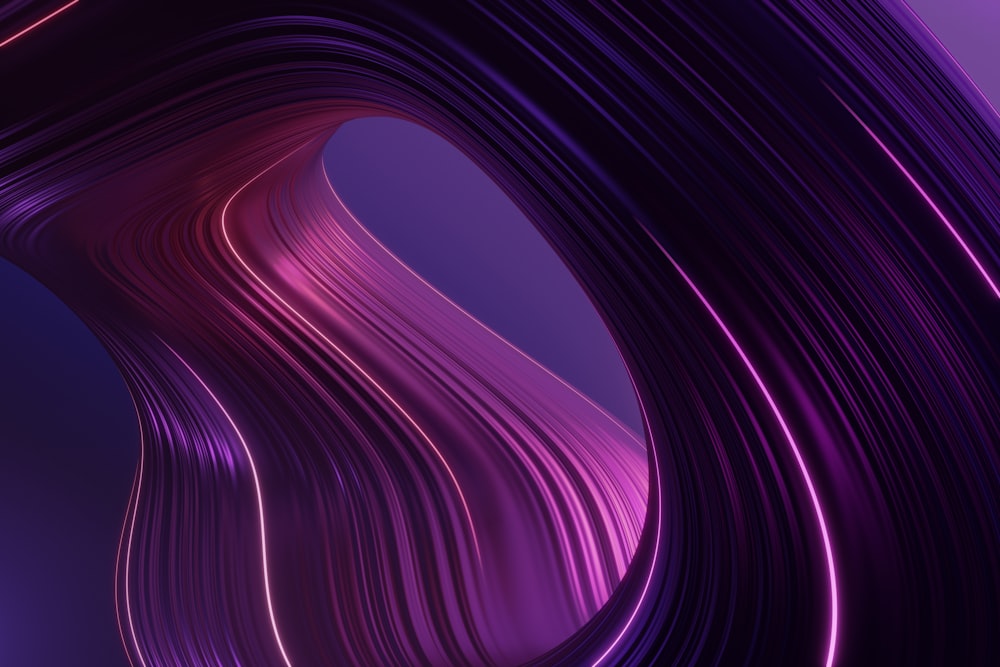 a purple abstract background with lines and curves