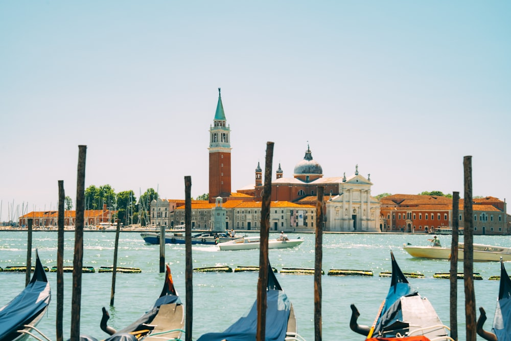 a bunch of boats that are sitting in the water