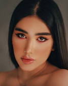 Portrait of a model with natural light highlighting facial features.