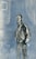 A stylized illustration features a well-dressed man standing, facing slightly to the right. The background consists of abstract shapes and lines, primarily in shades of blue and white. There are vertical lines across the scene, and a window-like shape is present in the upper left corner.