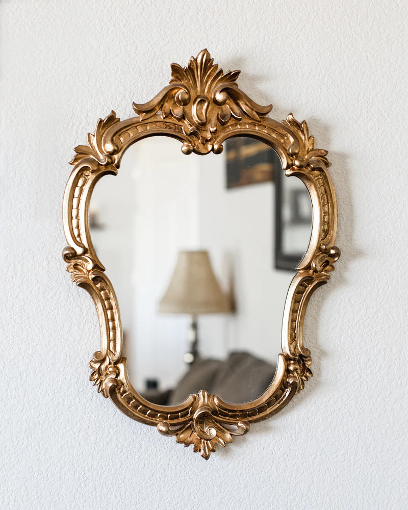 Miroir mural doré ancien, style trumeau — achat antiquités Bordeaux