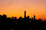 City skyline during sunset symbolizing growth and professional success.