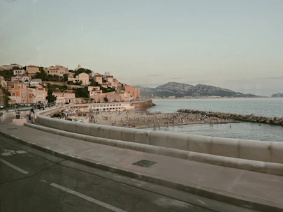 A vibrant collage of popular holiday destinations including beaches, mountains, and cityscapes.