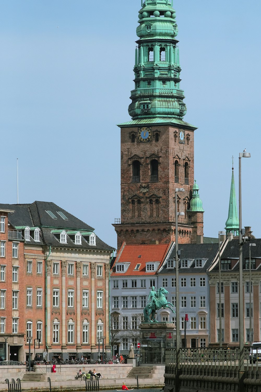 a tall tower with a clock on top of it