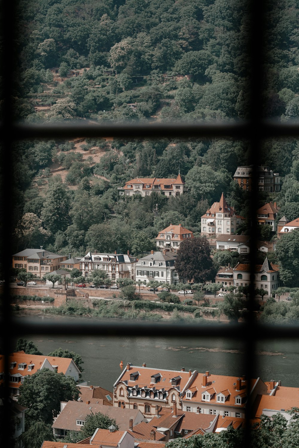 a view of a city from a window