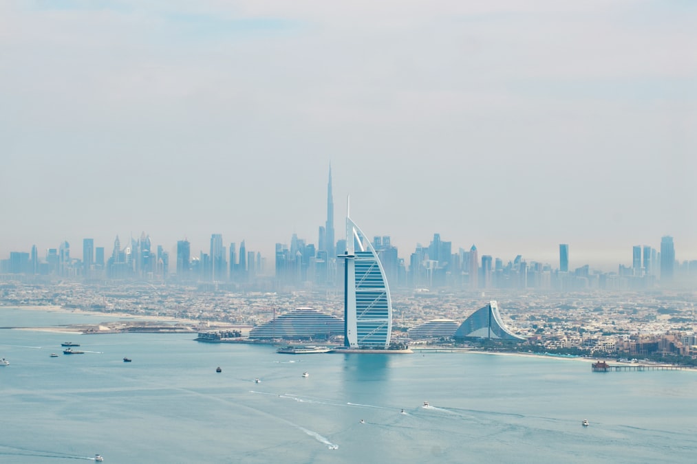 The Burj Al Arab and Dubai's skyline rising over the Persian Gulf