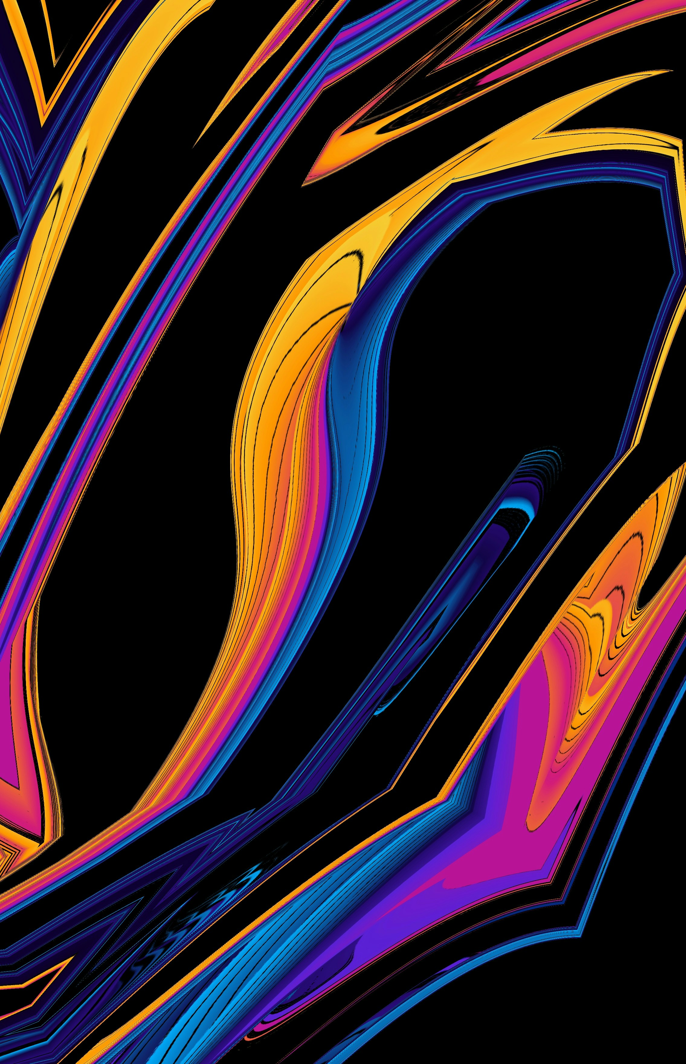 Vibrant purple abstract generative art with flowing digital patterns