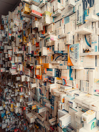 a large amount of cigarettes stacked on top of each other