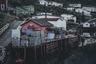 Traditional fishing boats docked at a small Cantabrian coastal village
