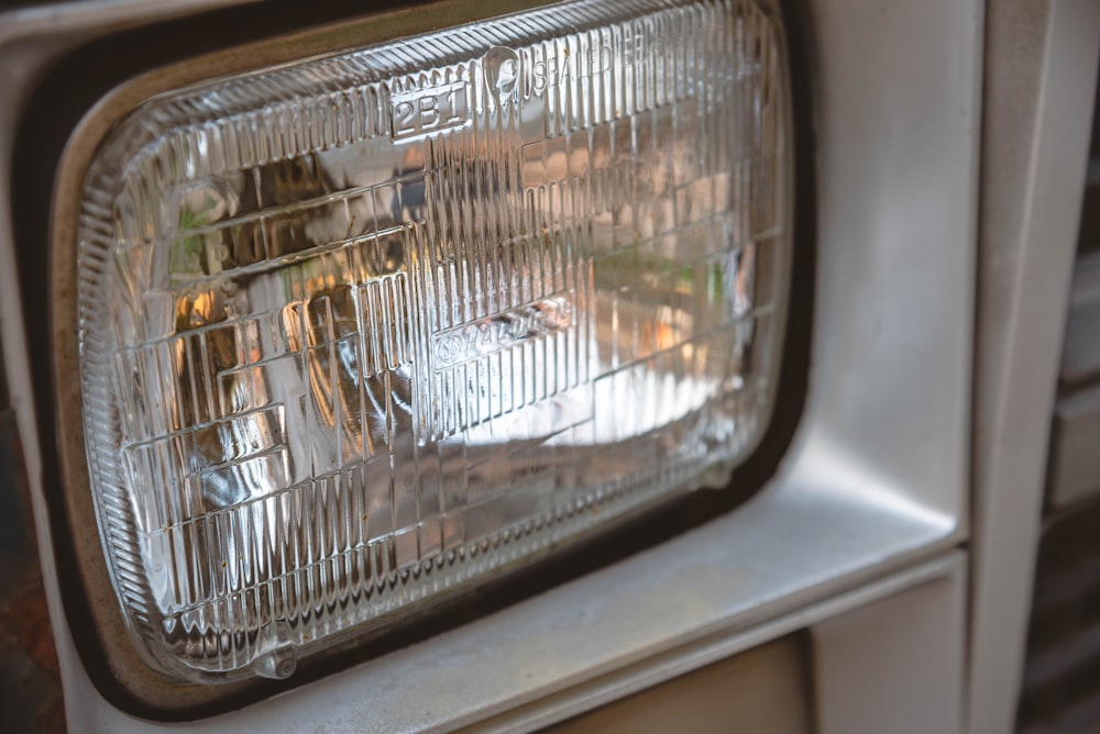 a close up of a light on a microwave oven