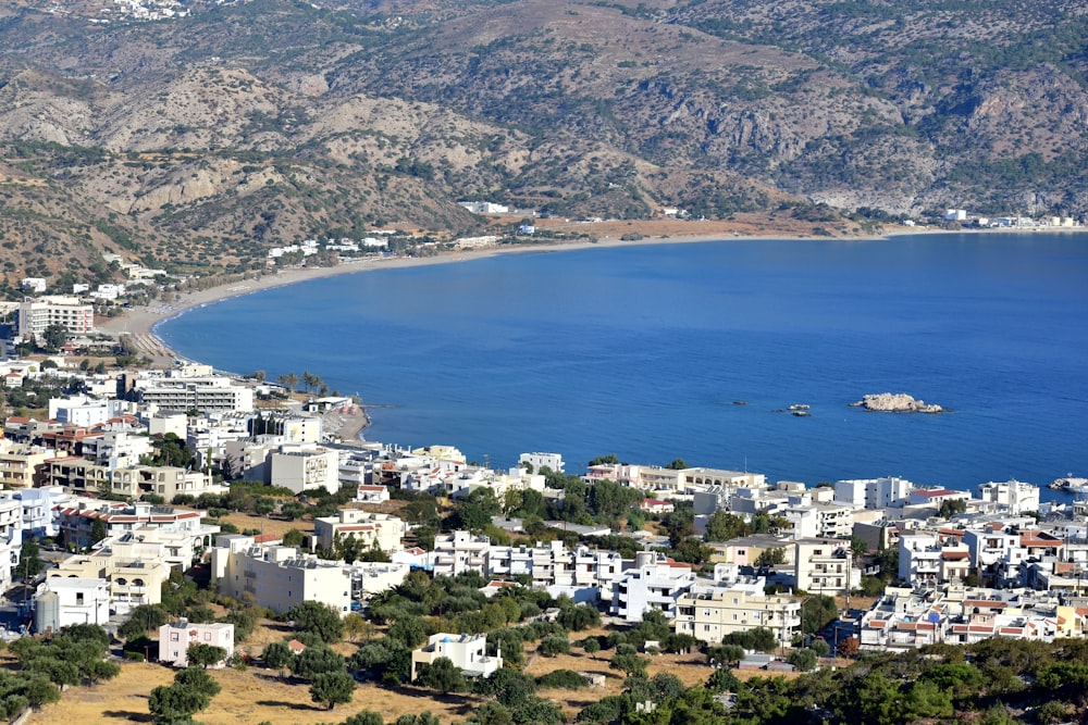 a large body of water surrounded by mountains