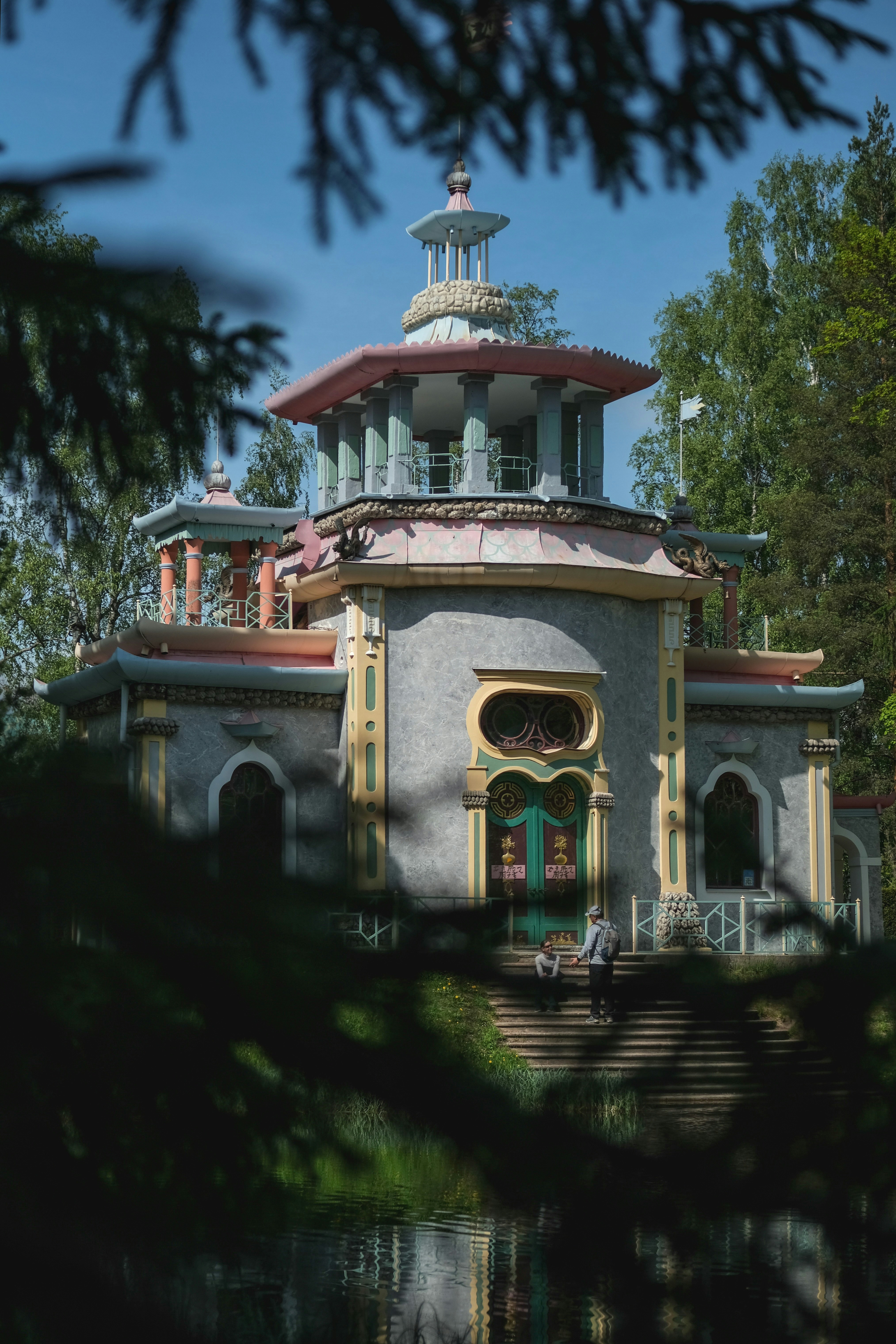 a large building with a clock tower on top of it