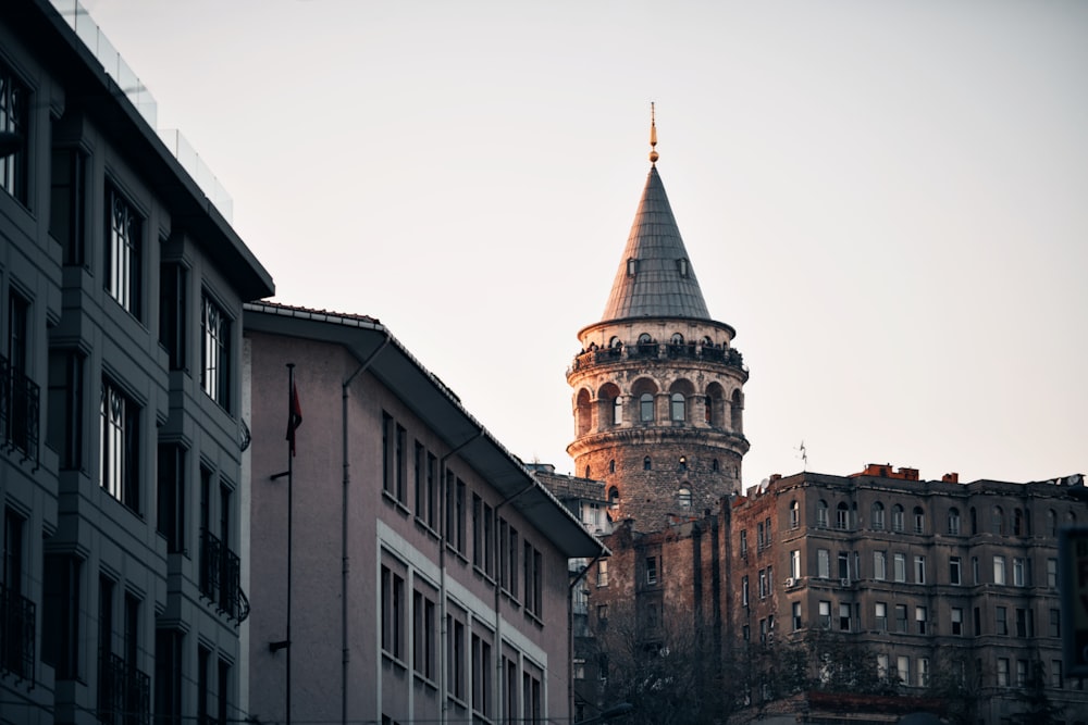 a tall building with a steeple on top of it