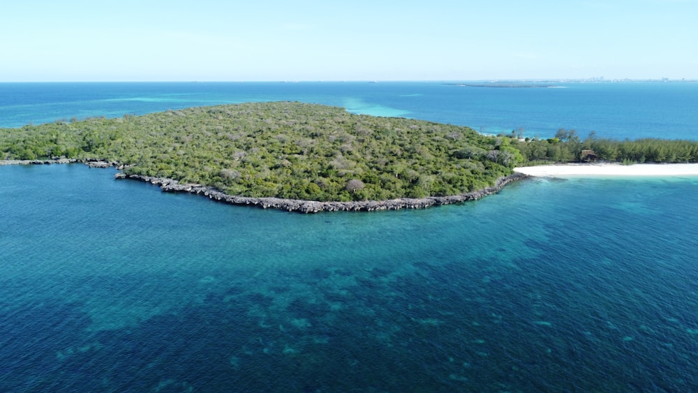 an island in the middle of the ocean