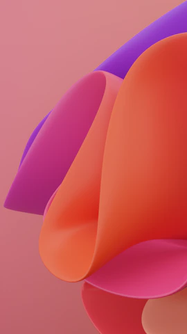 A dynamic composition of shapes and hues in motion.