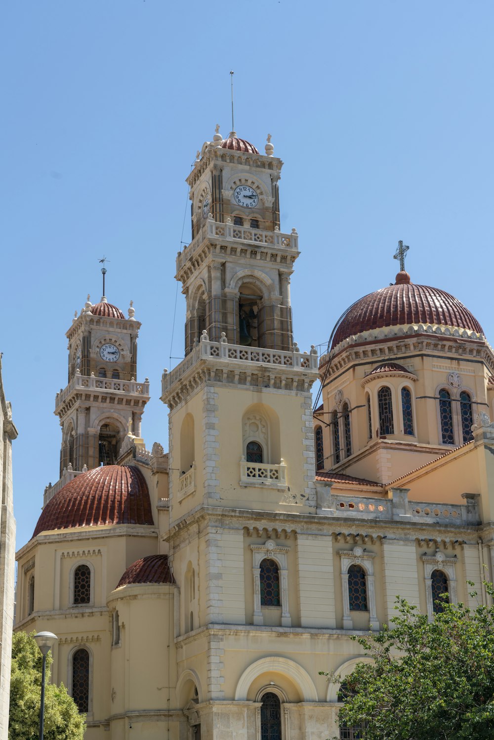 a large building with a clock on the top of it