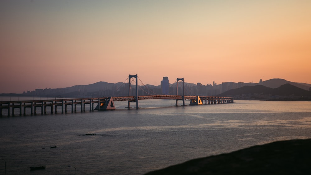 a large bridge over a large body of water