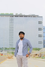 A person standing confidently at a crossroads.