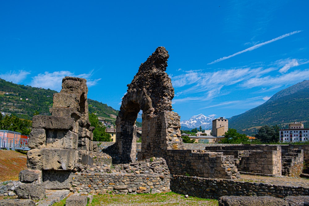 the ruins of the ancient city of pompei