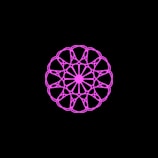 Delicate blackwork mandala tattoo radiating symmetry on the chest.