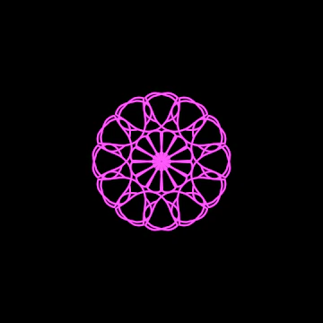 User adjusting symmetry settings on a mandala design.