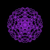 Elegant mandala pattern overlaying a deep purple and gold cosmic background.