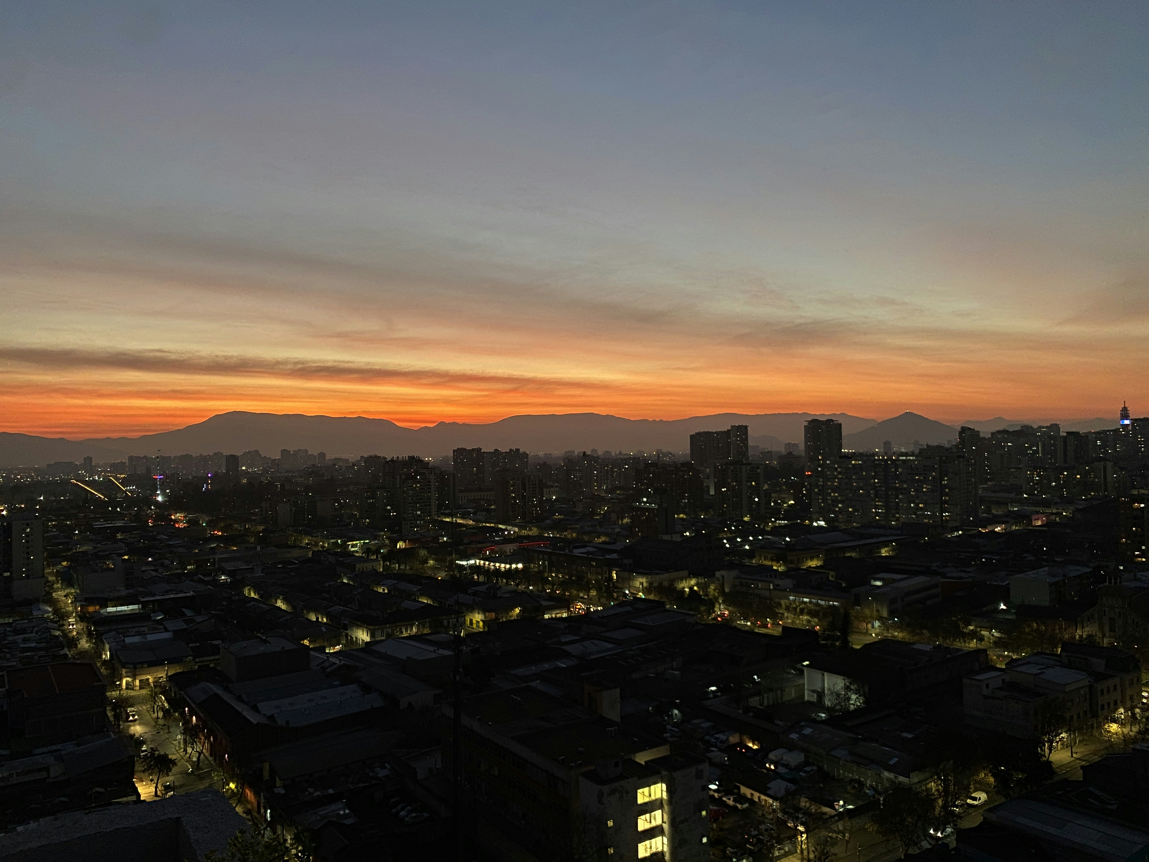 Sunset Over Cityscape
