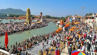A lively scene from the Beriya Ghat festival showcasing sports and cultural activities.