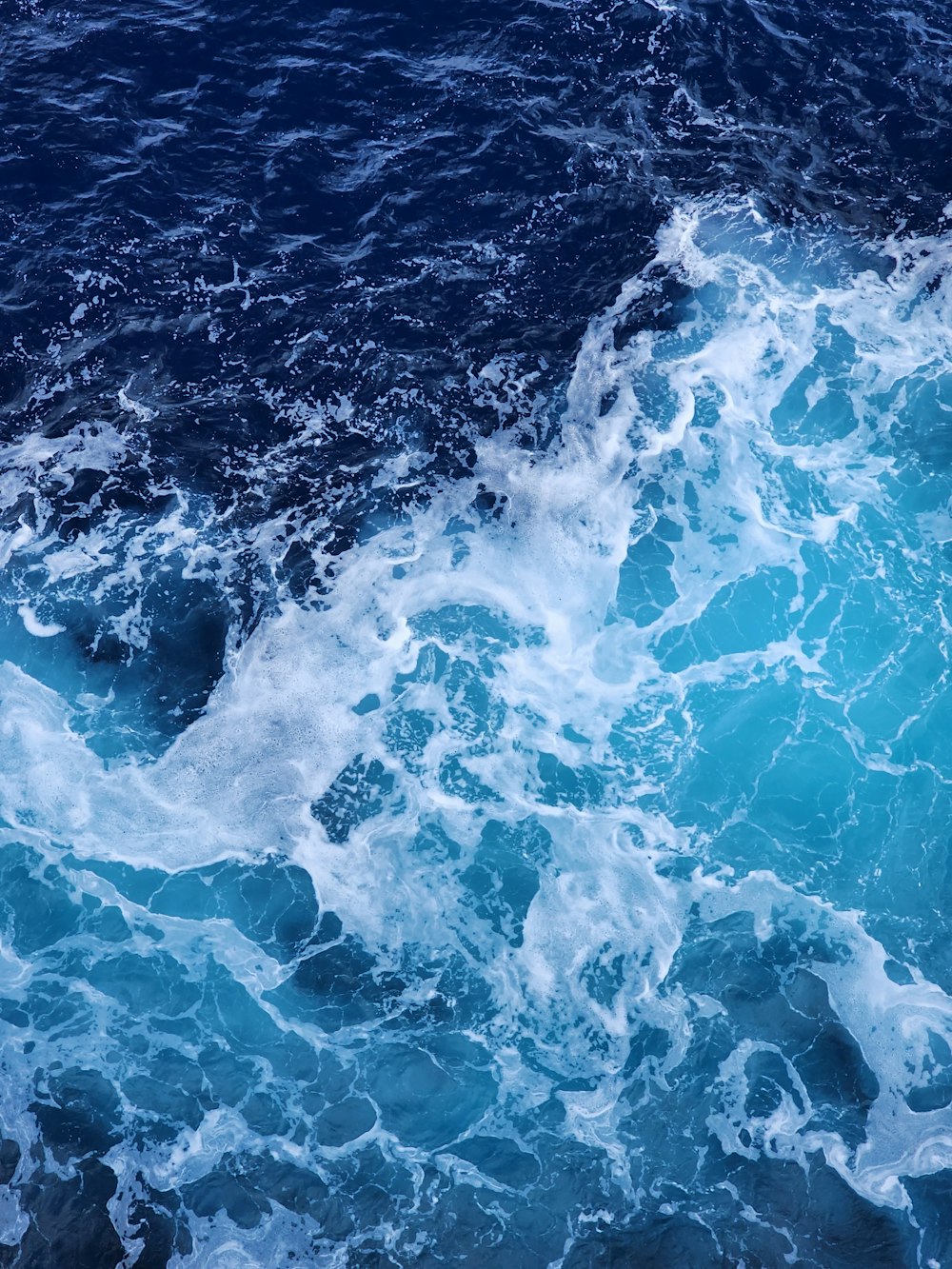 a view of the ocean from a boat