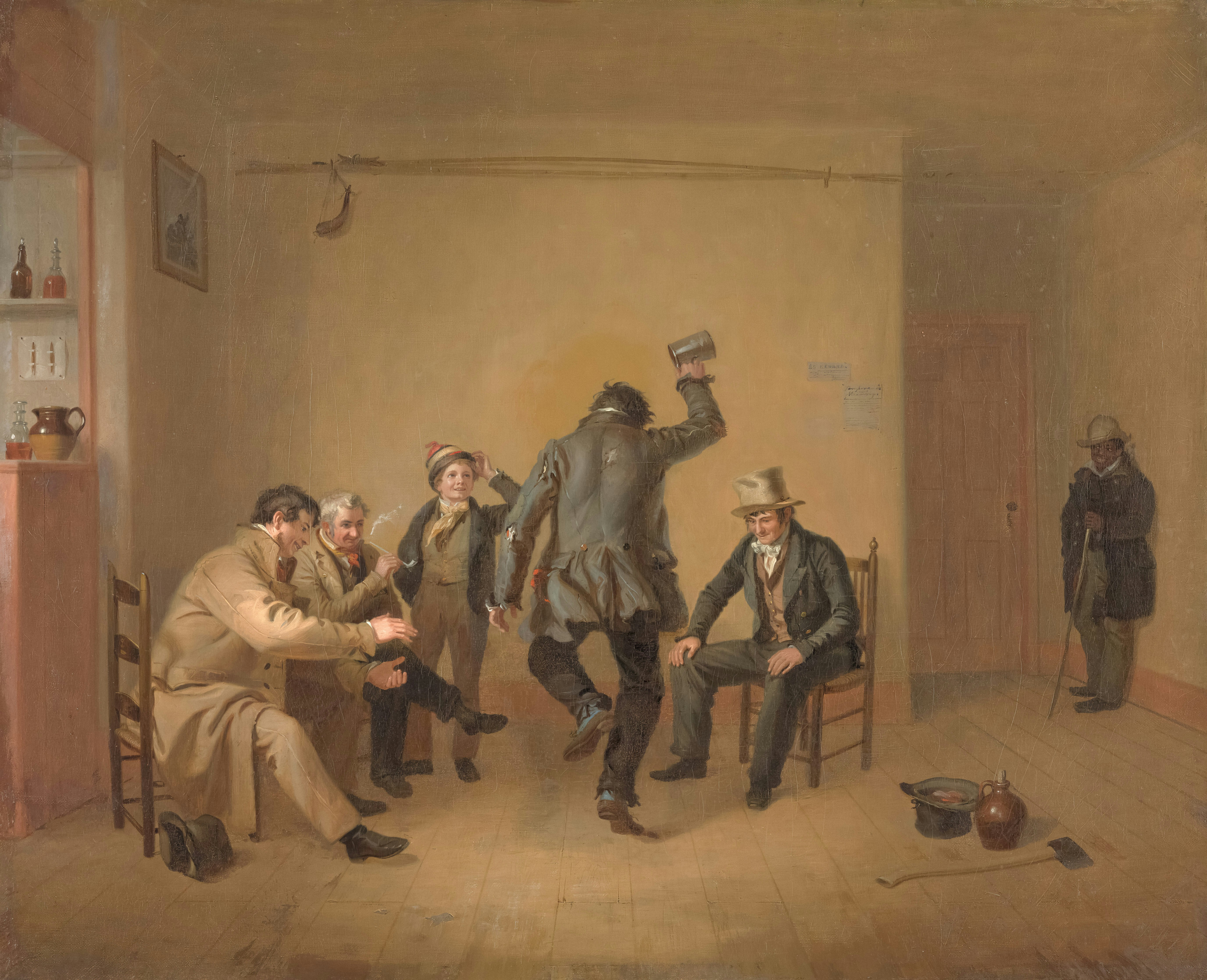 Bar-room Scene Date: 1835 Artist: William Sidney Mount (American, 1807–1868) https://www.artic.edu/artworks/30709/bar-room-scene
