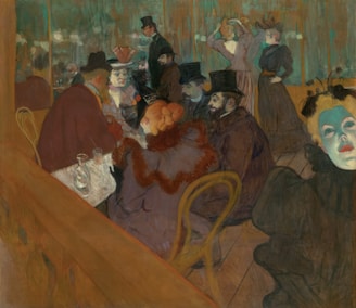 A group of friends showcasing their chic outfits at a café.