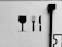 a black and white photo of a knife, fork and spoon