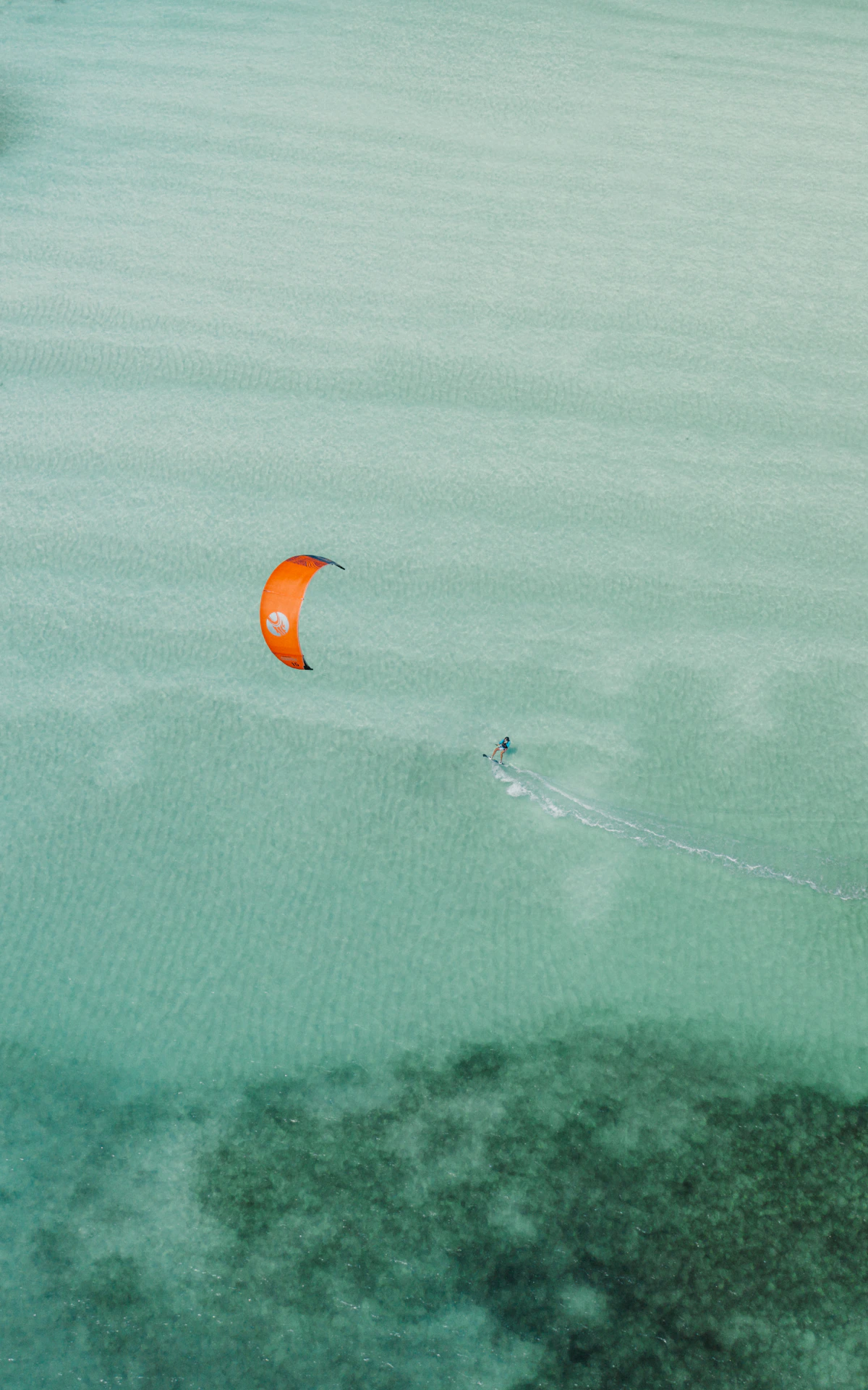 Turquoise Indian Ocean seen from above