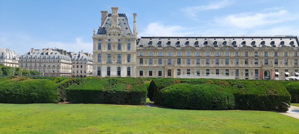 a large building with a clock on the top of it