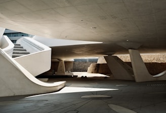 a very large building with some stairs in it