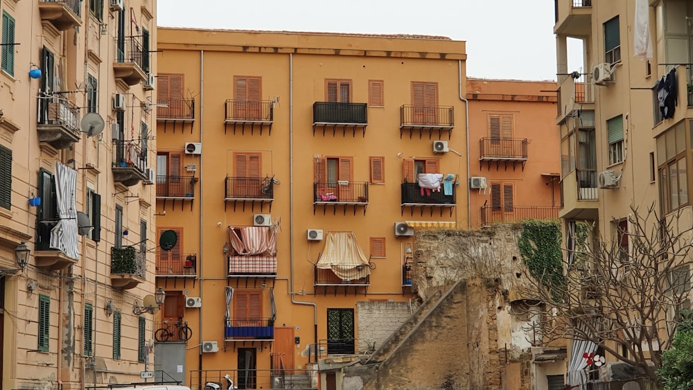 a couple of buildings that are next to each other