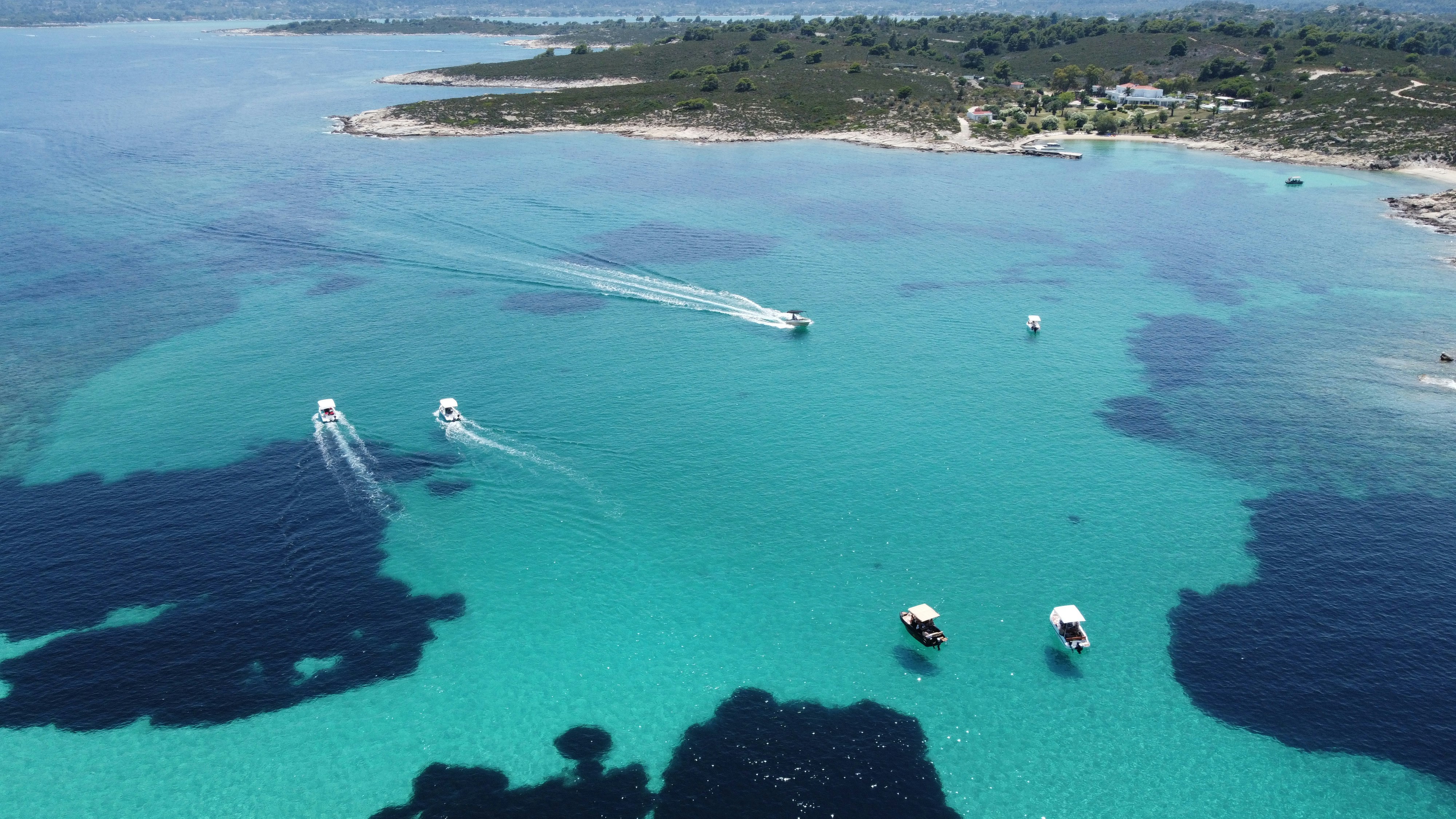 a number of boats in a body of water
