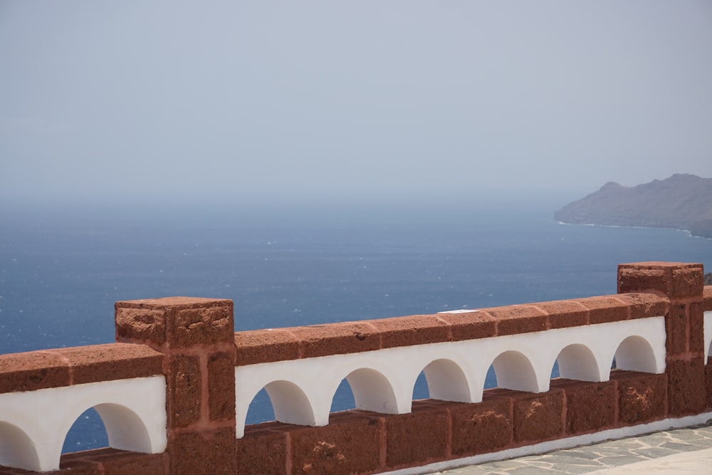 a view of a body of water from a wall