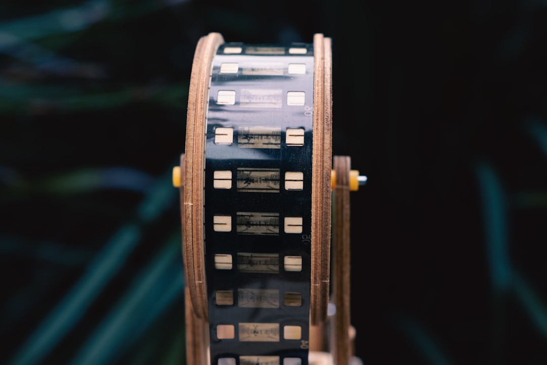 a close up of a film strip,
