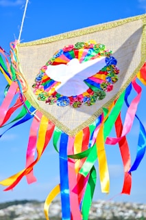 A symbolic peace dove flying over a united group of international peacekeepers.