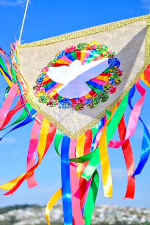 A symbolic peace dove flying over a united group of international peacekeepers.